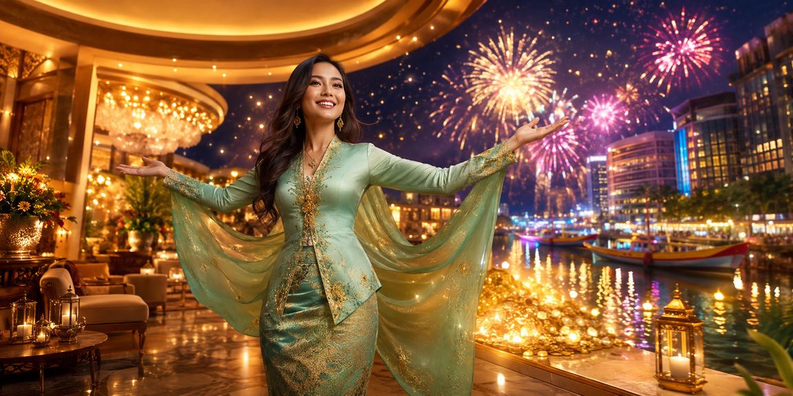 Banner promosi Hari Raya dengan bonus deposit di live4d2u