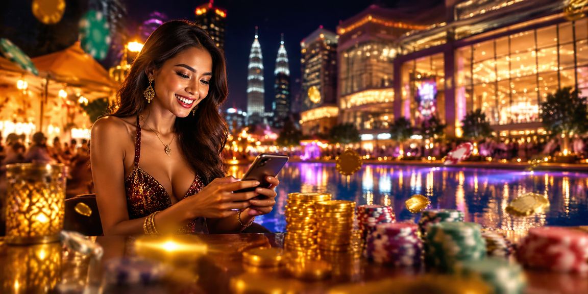 Pemandangan kasino mudah alih di Kuala Lumpur dengan gaya moden